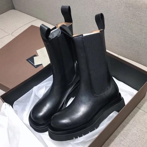 

популярные толстые нижние мартин сапоги женские 2020 новый короткие кожаные сапоги одиночные, Black