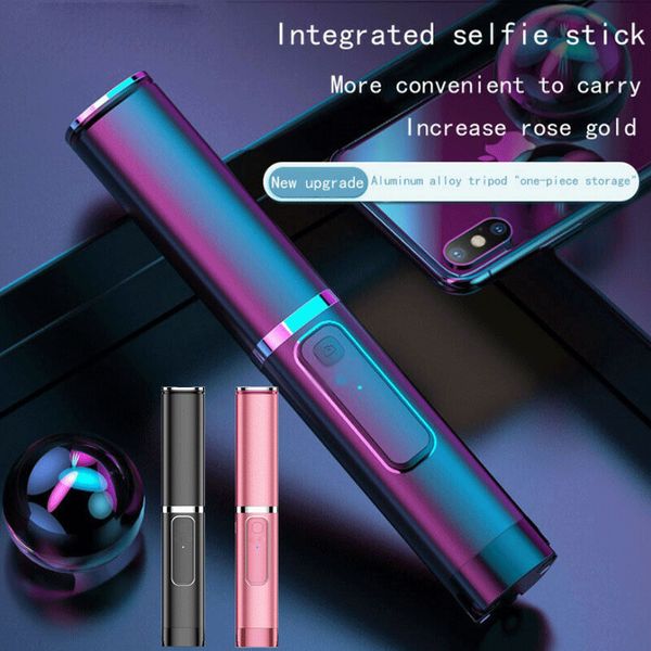 

портативный интегрированный штатив selfie stick скрытая кронштейн bluetooth-кнопка телефона держатель рычага автоспуска для xiaomi huawei