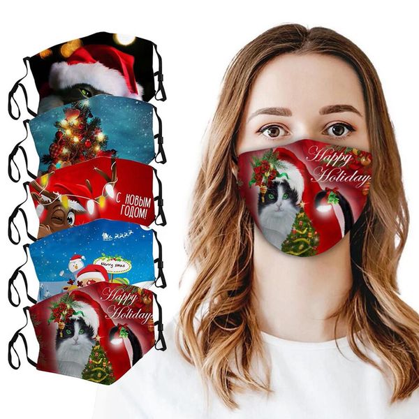 

женщины мужчины рождество маска для лица оголовье бандана mondkapjes kerst cubrebocas mundschutzmaske masque tapabocas женщины мужчины wmtpv, Black