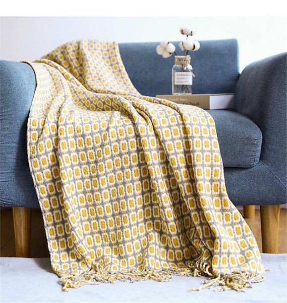 

fashion style nap blanket yellow knitted throw bed decorative blanket decor bedspread car sofa office rest throw blankets1