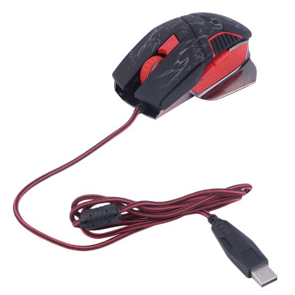 

new 6 buttons usb led optical wired gaming mouse for pro gamer lap