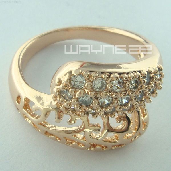

r183 18k wedding yellow gold ring gf engagement size 7.5-8.5, Silver