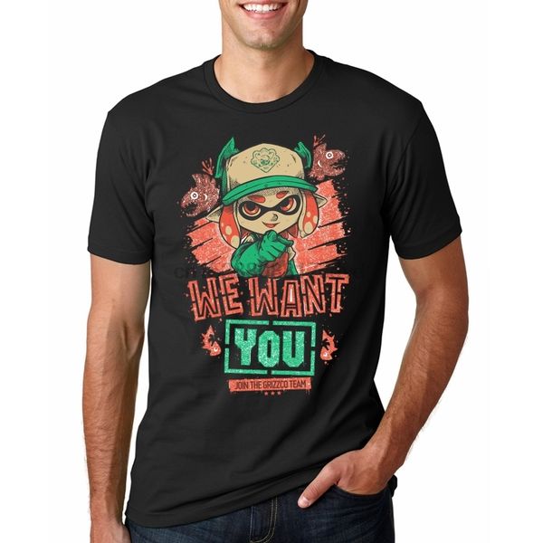 

splatoon мужчины summer fashion casual мы хотим напечатанных мужской комфортная boy top тис спорт толстовка с капюшоном толстовка t shirt