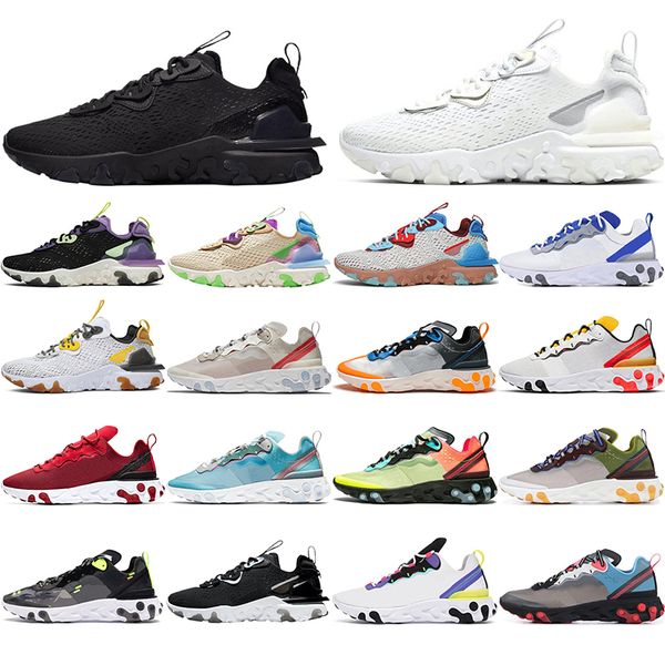 

2020 react element 55 87 vision mens womens running shoes sail hyper pink black iridescent pastel hues mens trainers fashion sports sneakers