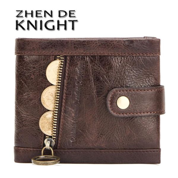 

manbang classic style wallet genuine leather men wallets short male purse card holder wallet prevent rfid wallets, Red;black