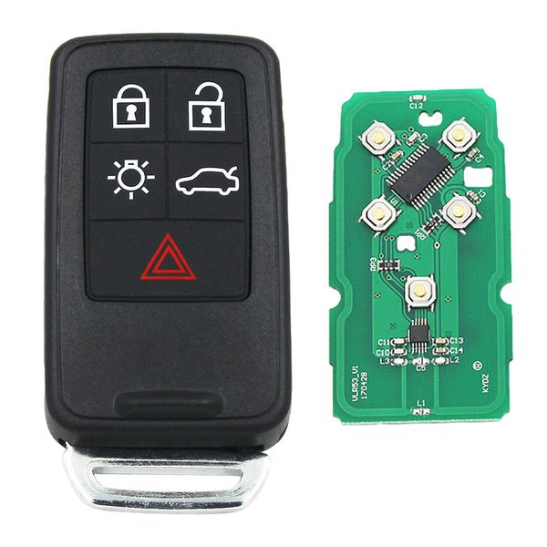 Chiave remota a 5 pulsanti con chip 434mhz PCF7945/7953 per VOLVO XC60/S80/V60