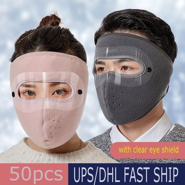 

outdoor winter warm cycling mask riding face mask men women thick ear neck warmer windproof anti dust face mouth masks fy9223, Black