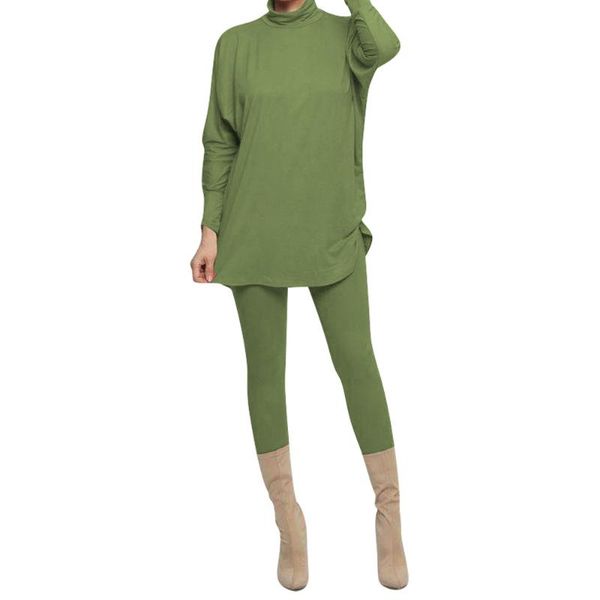 

women's tracksuits autumn women two-piece suit solid color loose split pullovver +penicl pants 2piece set fashion casual wear, Gray