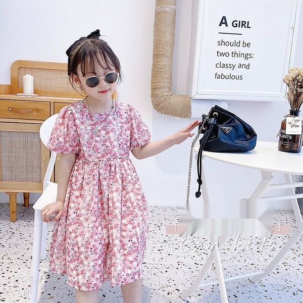 

tguon cong xiaomei princess summer new princess sleeve korean style 2020 skirtdress skirt bubble children's skirt short sleeve girlsflo, Black;gray