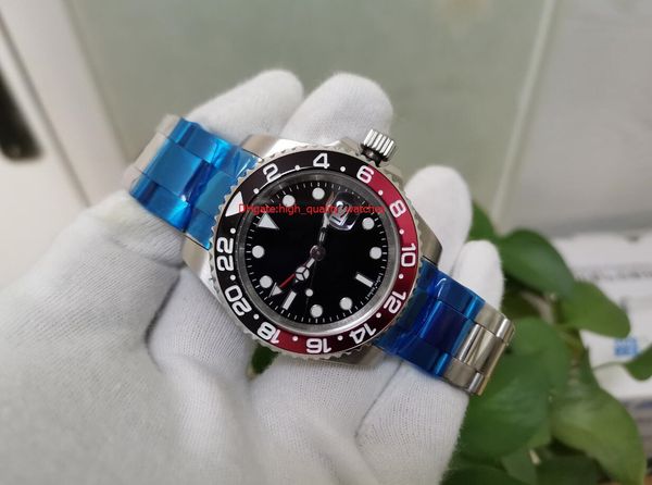 

elling wristwatches 40mm gmt 116719 black dial pepsi bezel stainless steel asia 2813 movement automatic mens watch watches, Slivery;brown