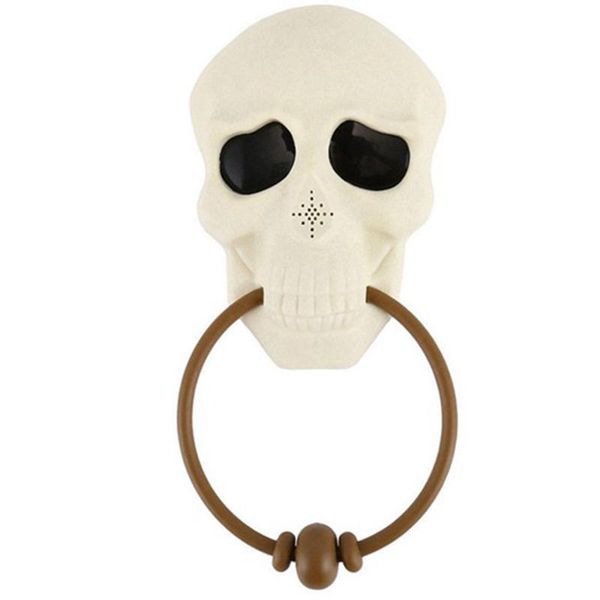 

halloween horror doorbell skull ghostly with lights up eyeball and talking scary sounds props tricky toy haunted house