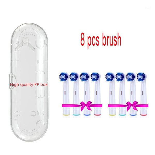 

portable electric toothbrush box toothbrush head combination protect cover travel box suit for oral b 8pcs1