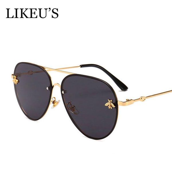

sunglasses likeu's 2021 arrival women men brand designer good quality fashion metal oversized glasses vintage uv400., White;black