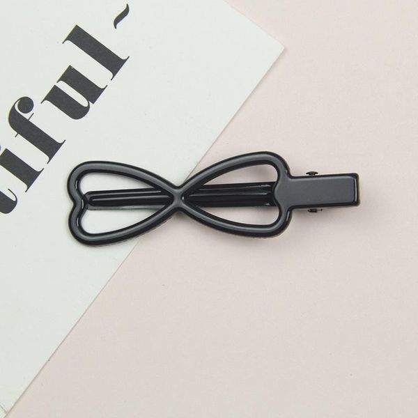 

2pcs bow duckbill hair clip candy color hairpins cute for baby girls children paint metal barrette hair accessoirs modeling tool bbyxwb, Black;brown