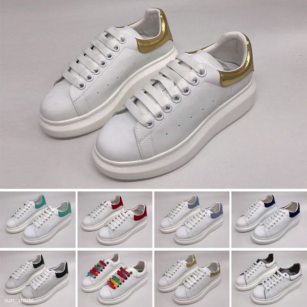 

2020 velvet white womens 3m reflective mens lace up platform casual shoes solid colors trainers shoe chaussures, Black