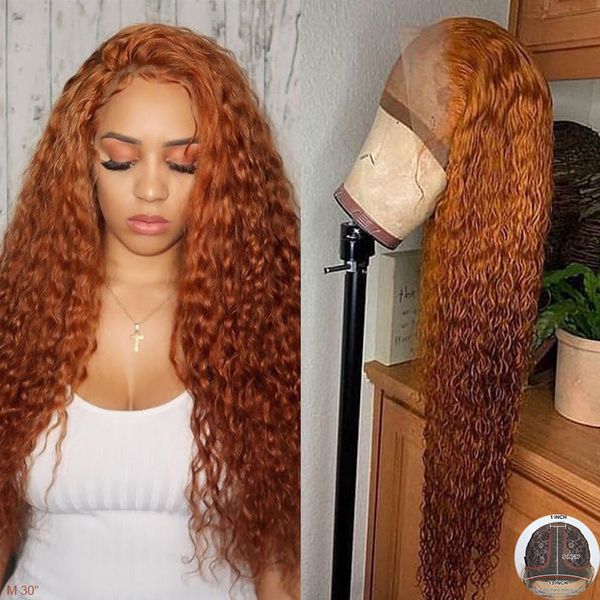 

ginger orange t part lace wigs curly lace front human hair wigs brown brazilian remy lace front wig pre plucked deep part 130%, Black;brown