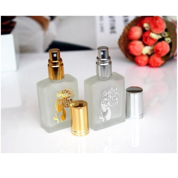 

10pcs/lot frosted glass perfume spray bottle 15ml empty perfume bottles refillable glass sprayer bottle atomizer gla qylmke
