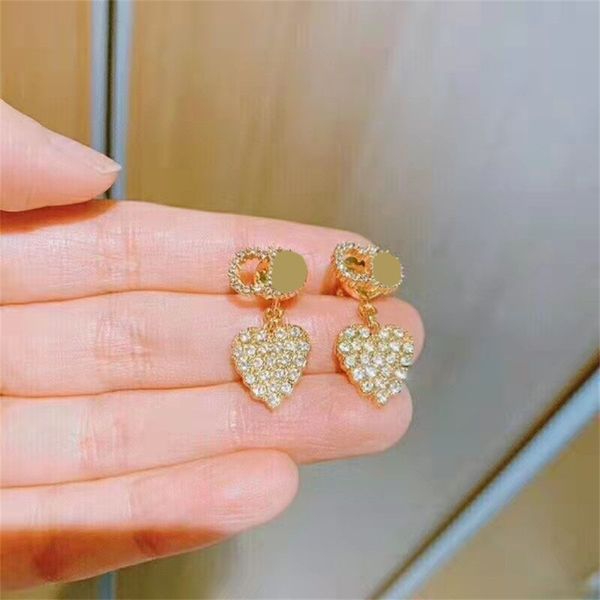

earrings love simple personality versatile small sterling silver anti allergy