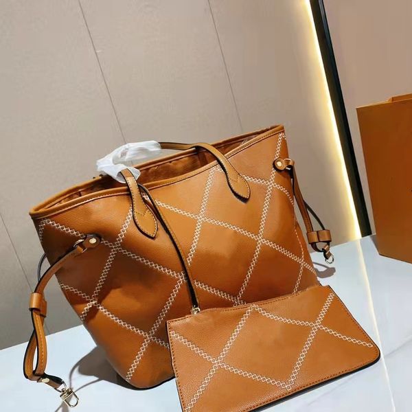 

2022 women diamond shoulder bags 2-piece floral composite shopping bag fashion handbags totes designer cross body medium print purses top