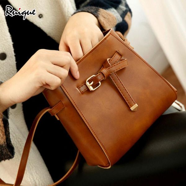 

ruique women fashion shoulder bag girls cute belt decoration messenger bag female pu leather square crossbody bags