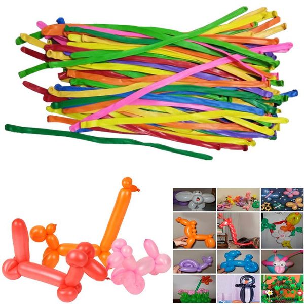 

100pcs Mixed Color Tying Making Balloons Twist Long Latex Balloon Wedding Birthday Party Decor Toys Special-shaped Ballons