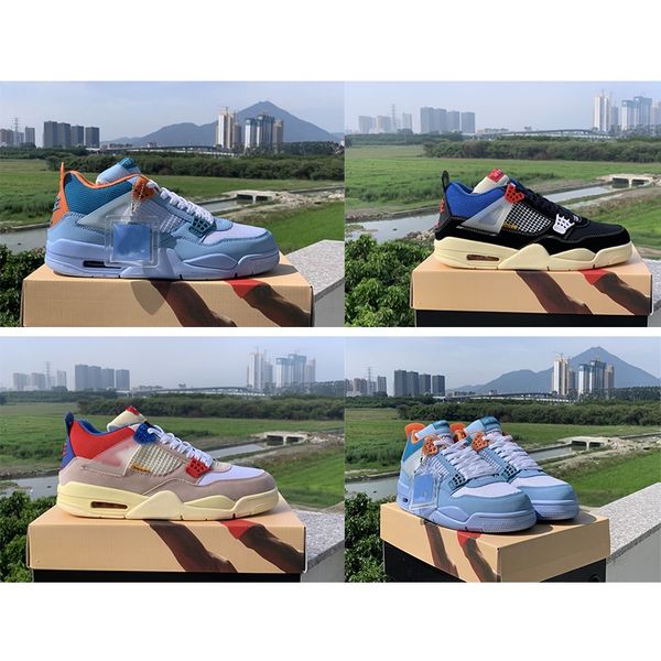 

2020 jumpman high 4s la x men basketball shoes noir/brigade blue-dark smoke grey-light fusion red designer sport sneakers blue sports shoes
