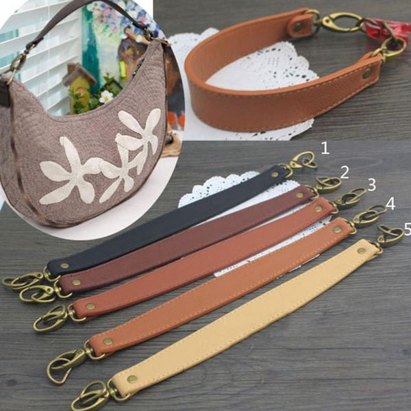 

women diy replacement belt new short bag handle shoulder strap handbag strap pu leather bag belt female wide handbag accessories, Black