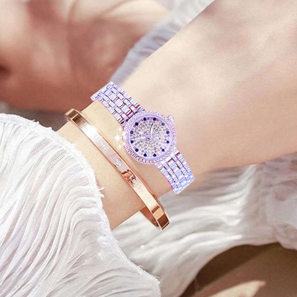 

new watch selling chain watch full diamond women's watch fa1598 ni7z, Slivery;brown