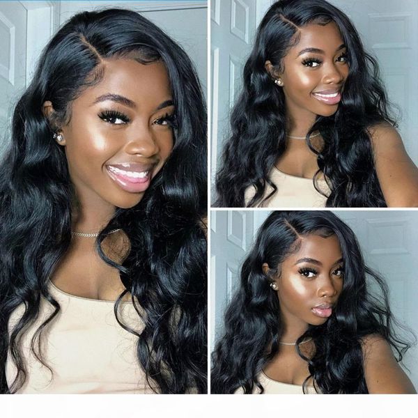 

cranberry hair remy brazilian body wave human hair wigs for women 4x4 lace closure wig pre plucked hairline 360 lace frontal wig, Black;brown