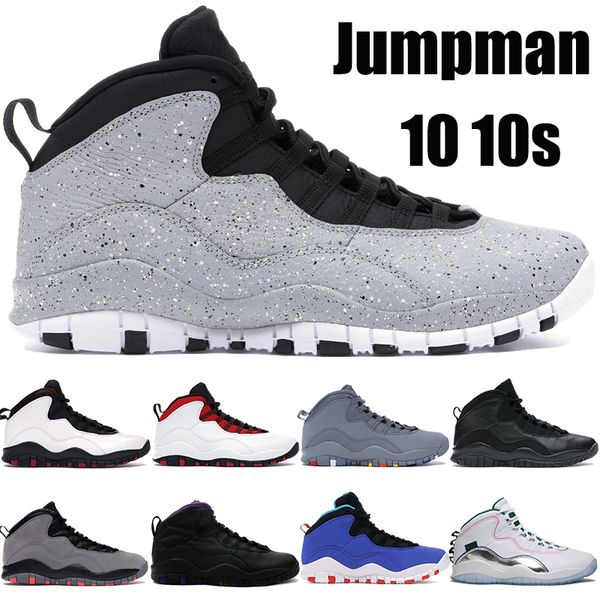 

new 10 10s jumpman mens basketball shoes light smoke grey chicago cool grey tinker wings drake ovo black men traine