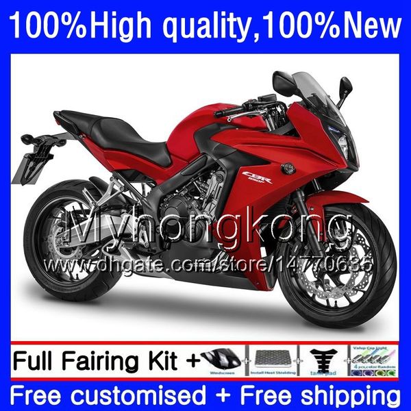 Kit für HONDA CBR 650 F CBR-650F 2011 2012 2013 2014 2015 53HM.20 CBR 650F CBR650 F CBR-650 CBR650F 11 12 13 Metall rot 14 15 16 Verkleidungen