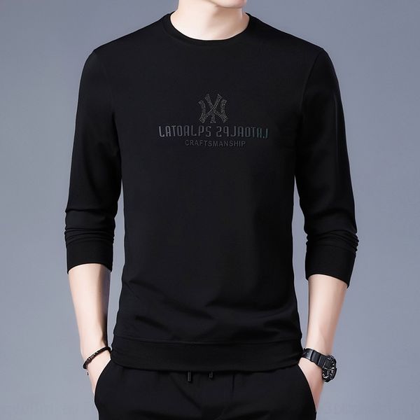 

5p7qp fashion korean round neck men's pullover slim fit sweater coat casual pullover 2020 autumn new youth men's g9dwr, Black