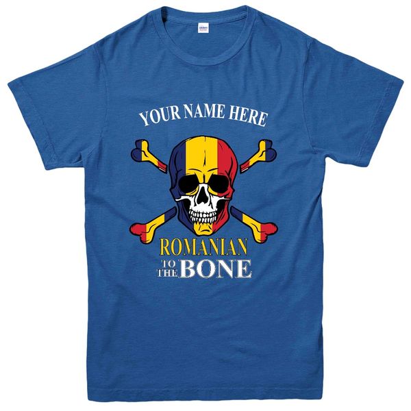 

personalised romanian to the bone t shirt, romania flag skull design tee mens t shirt summer sport hooded sweatshirt hoodie