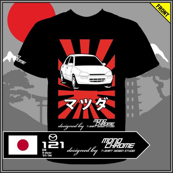 

t-shirt mazda 121 db 5-door 91-96 sport hooded sweatshirt hoodie