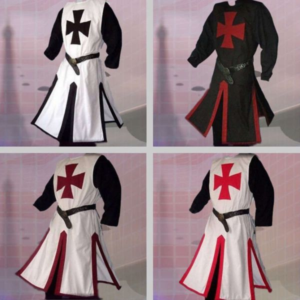 

2019 halloween knights templar medieval dance party stage costum, Black;gray