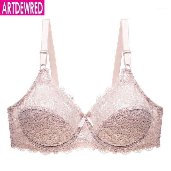 

bras plus size c d e cup bra push up brassiere fashion soft lace 3/4 large thin female lingerie deep v for women1, Red;black