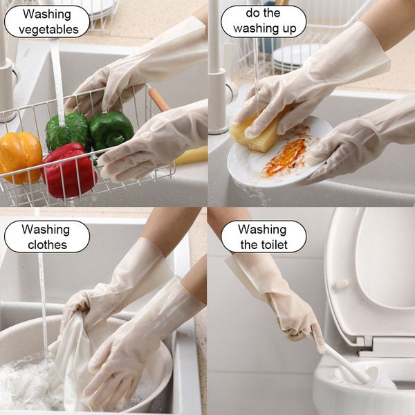

women for waterproof gloves nitrile thin dishwashing rubber durable washing clothes washing cleaning glove kitchen accessories