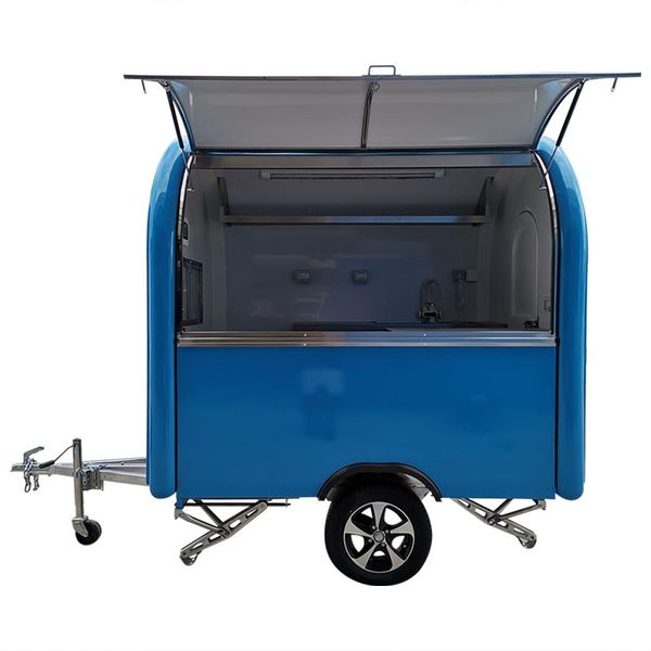 

Small Food Truck Blue Concesion Food Trailer