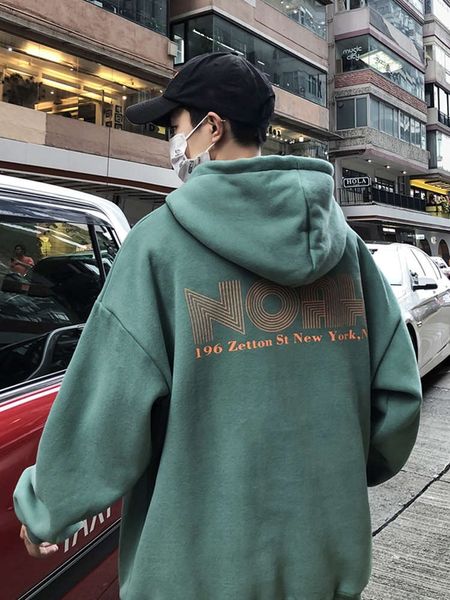 

men's winter coat plush thickened ins hooded sweater loose and fashionable, Black