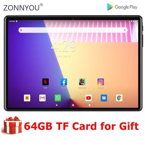 

2020 sales android 9.0 tablet pc dual cameras tempered glass 2.5d screen 32gb rom 1280*800 ips 3g wifi 10 inch tablet pc+gifts1