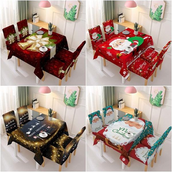 

christmas tablecloth kitchen dining table decor home rectangular party table covers santa claus tablecloth new year ornaments