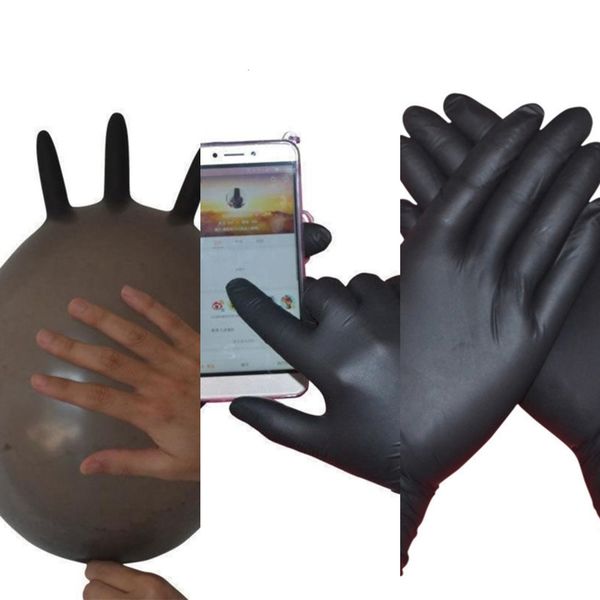 

factorym99jdisposable nitrile new waterproof exam 100pcs/pack black ambidextrous for house tattoo gloves s/m/l/xl