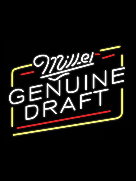 

neon sign for miller genuine draft resterant decorate beer bar vintage light l display business impact attract light