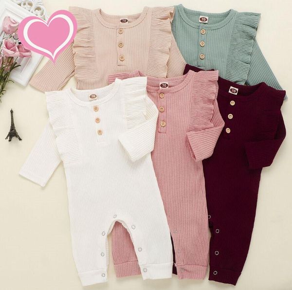 

2020 baby girls boys striped rompers infant stripe jumpsuits autumn boutique children knitted warm onesies outfits kids climbing clothes, Blue