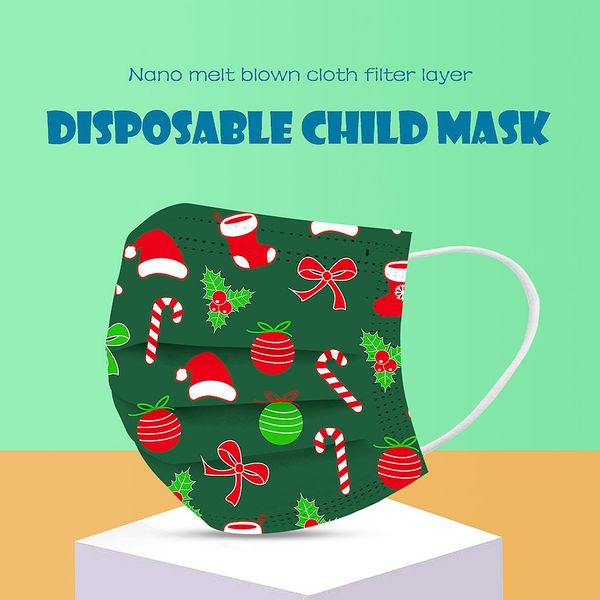 

printing disposable industrial-3ply christmas ear loop children 10pcs face anti-dust smog earloop breathable gauze mask