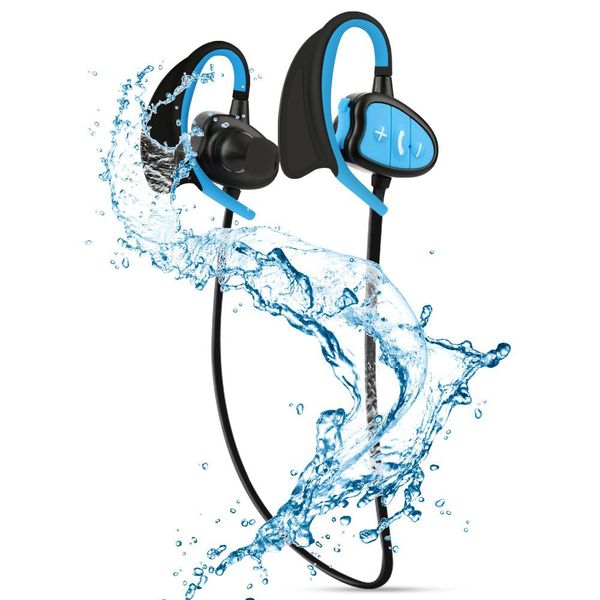 

ipx8 waterproof bluetooth headphones csr wireless stereo headset with microphone bass sports running earphone