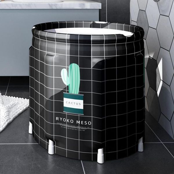

bathing tubs & seats bath barrel, folding household large, whole body thickening and artifact