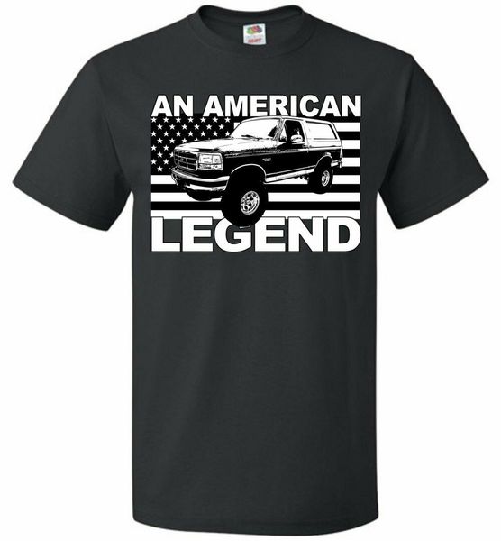 

bronco american flag legend t-shirt new round neck summer fitness clothing movie t shirt sport hooded sweatshirt hoodie
