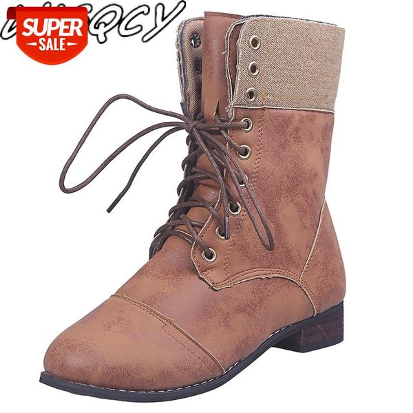 

basic women mid-calf boots round toe laceup platform decor female shoes fur plush insole winter boots women plus size 36-43 pu #3358, Black