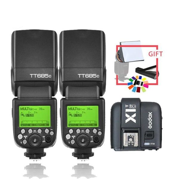 

2*godox685c 2.4g e-ttl wireless flashgun&x1c trigger kit cd15